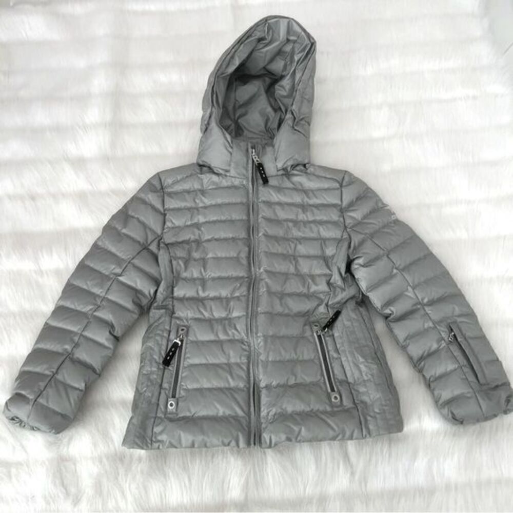 Bogner Kids Silver Down Ski Jacket with Hoodie (M)